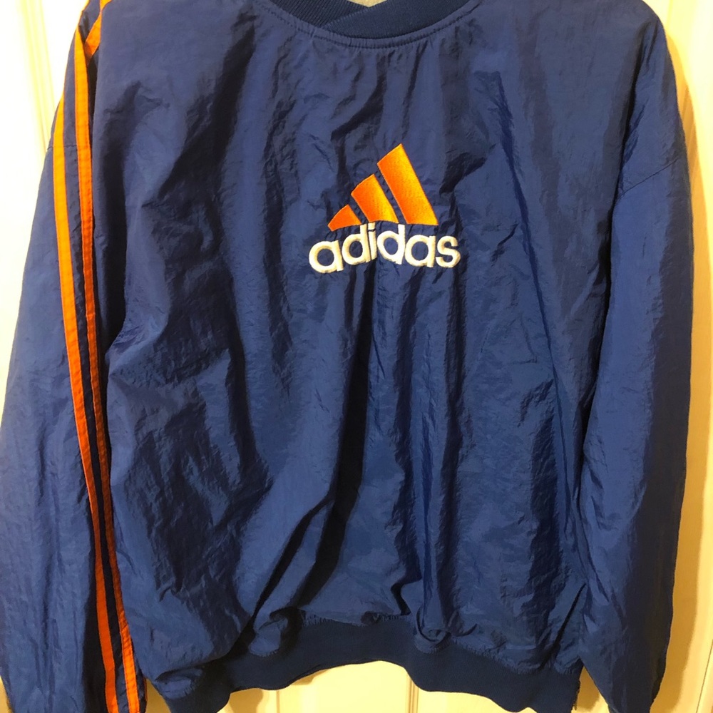 ADIDAS 90’s windbreaker pullover BLUE AND ORANGE